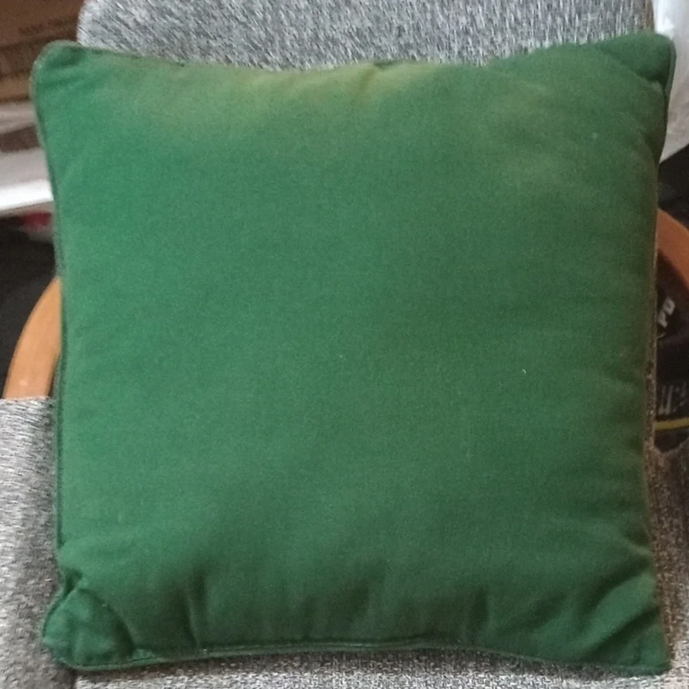 Hand Crafted Green and Purple Accent Pillow with Sentimental Quote